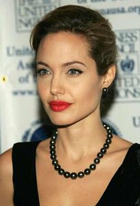 angelina jolie black pearl earrings