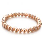 single pink pearl bracelet