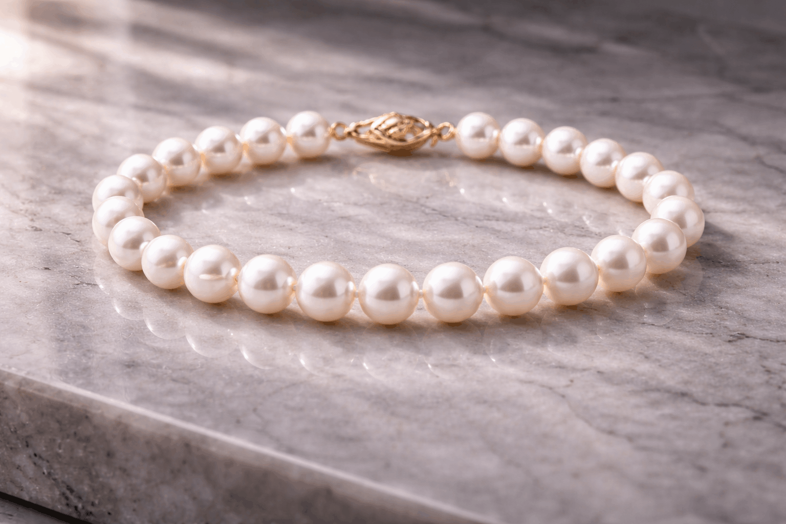 أساور لؤلؤ أكويا في السوق البريطاني