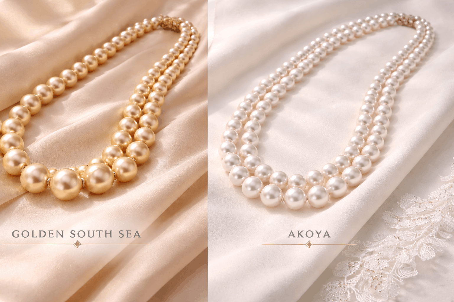 04. مطابقة مجوهرات اللؤلؤ للعروس مع فستان الزفاف