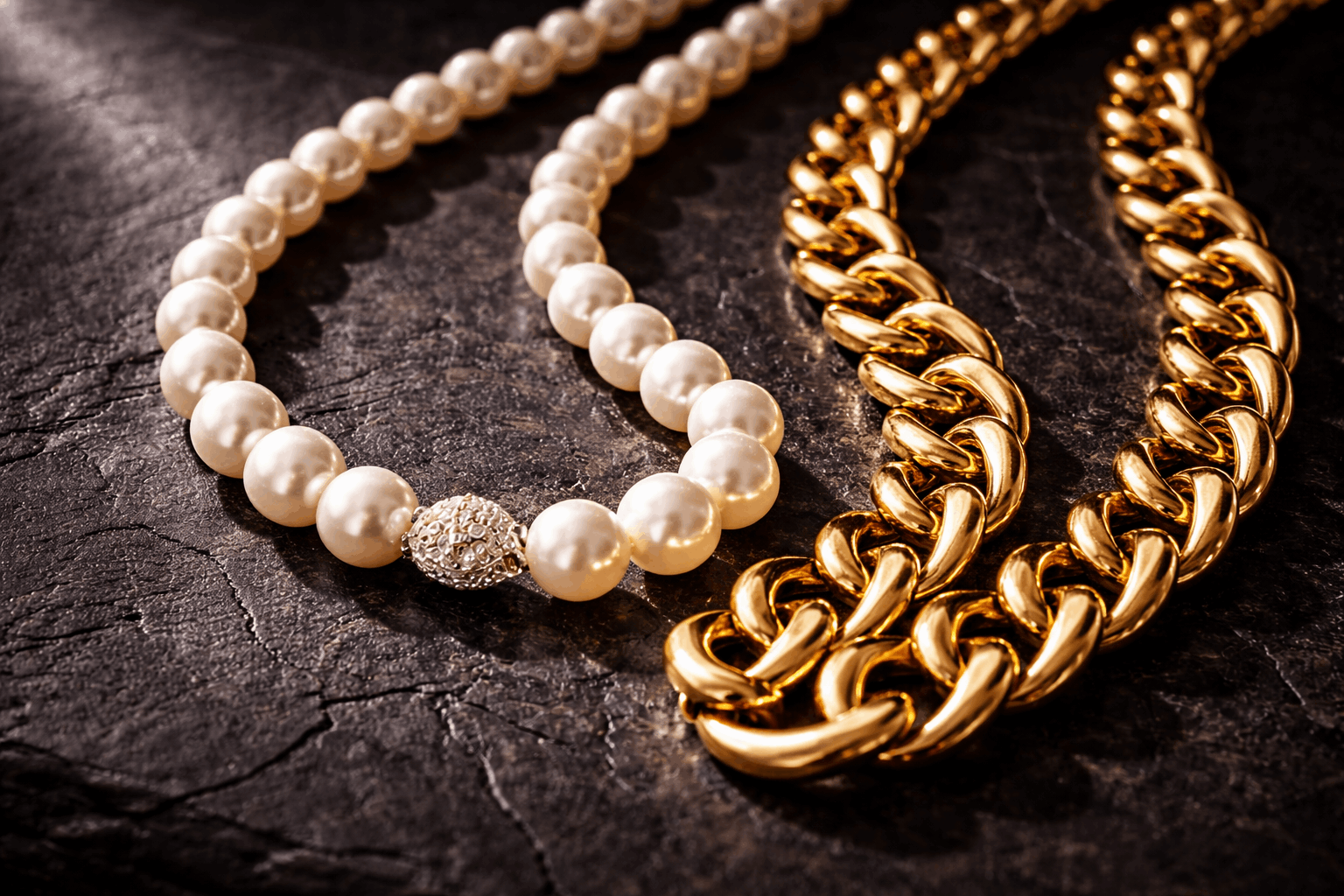 04. اتجاه القلائد المتعددة الطبقات باللؤلؤ يلتقي بالمعادن