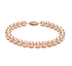 6-7mm AA Quality Freshwater Cultured Pearl Bracelet in Pink