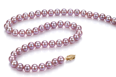 6-6.5mm AA Quality Freshwater Cultured Pearl Necklace in Lavender