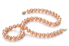 7-8mm AA Quality Freshwater Cultured Pearl Set in Pink