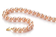 8.5-9mm AAAA Quality Freshwater Cultured Pearl Necklace in Pink