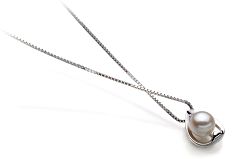 6-7mm AA Quality Japanese Akoya Cultured Pearl Pendant in Amanda White