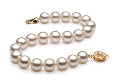 8-9mm AA Quality Japanese Akoya Cultured Pearl Set in White