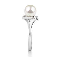 6-7mm AAA Quality Japanese Akoya Cultured Pearl Ring in Daron White