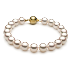 8.5-9mm Hanadama - AAAA Quality Japanese Akoya Cultured Pearl Bracelet in Hanadama 7-inch White