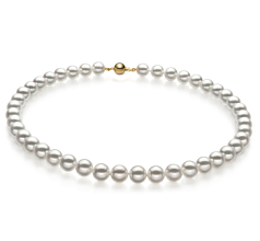 8.5-9mm Hanadama - AAAA Quality Japanese Akoya Cultured Pearl Necklace in Hanadama 16-inch White