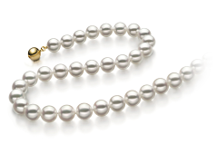 8.5-9mm Hanadama - AAAA Quality Japanese Akoya Cultured Pearl Necklace in Hanadama 16-inch White