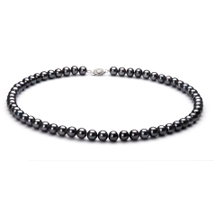 6-7mm AA Quality Freshwater Cultured Pearl Set in Black