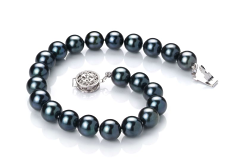 7.5-8mm AA Quality Japanese Akoya Cultured Pearl Set in Black