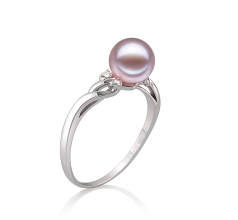 6-7mm AAAA Quality Freshwater Cultured Pearl Ring in Andrea Lavender