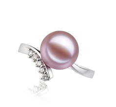 9-10mm AAAA Quality Freshwater Cultured Pearl Ring in Grace Lavender