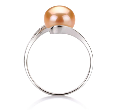 9-10mm AA Quality Freshwater Cultured Pearl Ring in Chantel Pink