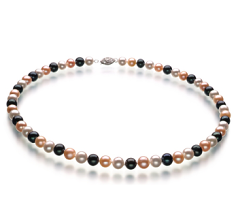 6-7mm AA Quality Freshwater Cultured Pearl Necklace in Multicolor