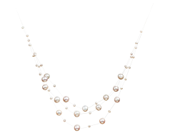 3-9mm A Quality Freshwater Cultured Pearl Necklace in Mary White