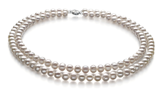 6-7mm A Quality Freshwater Cultured Pearl Set in Juliane White