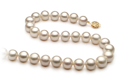 10-11mm AA Quality Freshwater Cultured Pearl Necklace in White