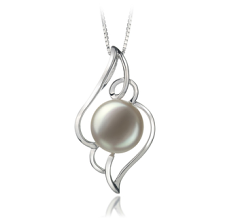 12-13mm AA Quality Freshwater Cultured Pearl Pendant in Hannah White