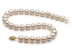 7.5-8.5mm AA Quality Freshwater Cultured Pearl Necklace in White