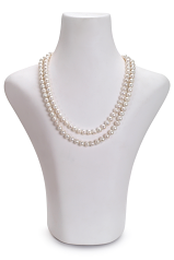 7.5-8.5mm AA Quality Freshwater Cultured Pearl Necklace in White