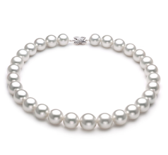 14-17mm AAA Quality South Sea Cultured Pearl Necklace in White