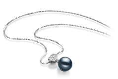 7-8mm AA Quality Japanese Akoya Cultured Pearl Pendant in Randy Black