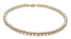 6.5-7mm AA Quality Japanese Akoya Cultured Pearl Set in White
