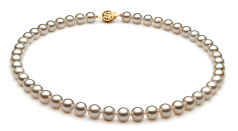 7.5-8mm AA Quality Japanese Akoya Cultured Pearl Set in White