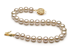 6-7mm AAA Quality Freshwater Cultured Pearl Bracelet in White