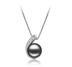 7-8mm AA Quality Freshwater Cultured Pearl Set in Claudia Black