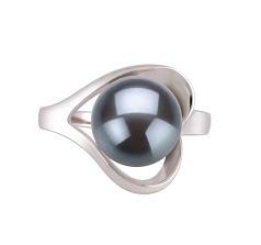 9-10mm AA Quality Freshwater Cultured Pearl Ring in Sadie Black