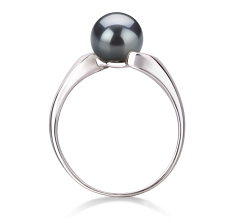 6-7mm AAA Quality Freshwater Cultured Pearl Ring in Dana Black