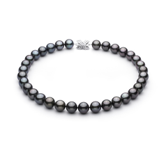 12-13.1mm AAA Quality Tahitian Cultured Pearl Necklace in Black