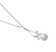 7-8mm AAA Quality Freshwater Cultured Pearl Pendant in Klarita White