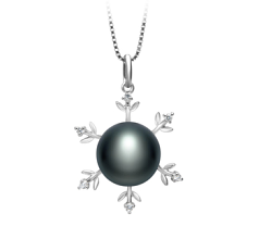 12-13mm AA Quality Freshwater Cultured Pearl Pendant in Besty Black