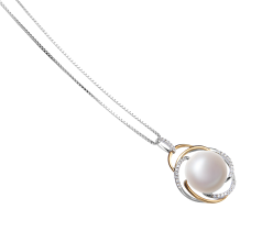 12-13mm AA Quality Freshwater Cultured Pearl Pendant in Zina White