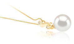 8-9mm AAA Quality Japanese Akoya Cultured Pearl Pendant in Gisela White