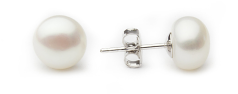 8-8.5mm AA Quality Freshwater Cultured Pearl Earring Pair in White