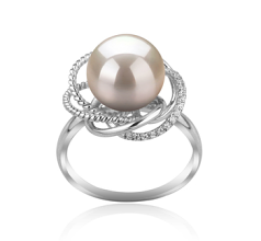 9-10mm AAAA Quality Freshwater Cultured Pearl Ring in Bobbie White