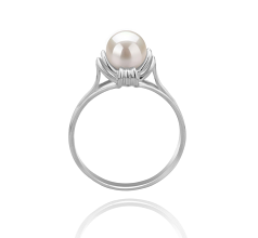 6-7mm AAAA Quality Freshwater Cultured Pearl Ring in Joy White