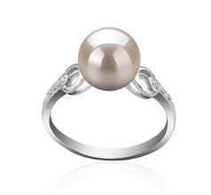 8-9mm AAAA Quality Freshwater Cultured Pearl Ring in Eunice White