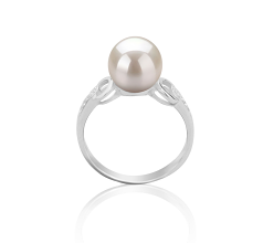 8-9mm AAAA Quality Freshwater Cultured Pearl Ring in Eunice White