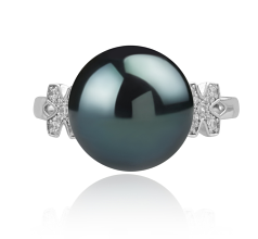 12-13mm AA Quality Tahitian Cultured Pearl Ring in Ireland Black