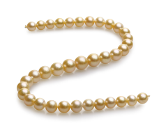 10-13.5mm AAA Quality South Sea Cultured Pearl Necklace in 18-inch Gold