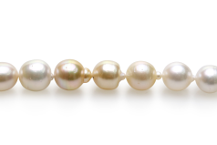 10-13mm Baroque Quality South Sea Cultured Pearl Necklace in 18-inch Multicolor