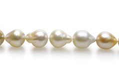 10-13mm Baroque Quality South Sea Cultured Pearl Necklace in 18-inch Multicolor
