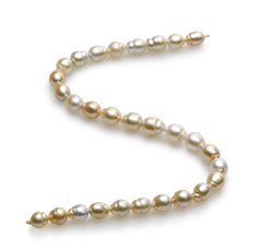 10.4-13mm Baroque Quality South Sea Cultured Pearl Necklace in 18-inch Multicolor